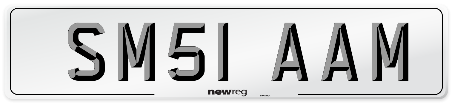 SM51 AAM Number Plate from New Reg